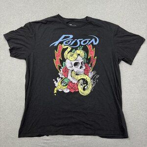 POISON SKULL Serpent ROSES T-Shirt 2XL